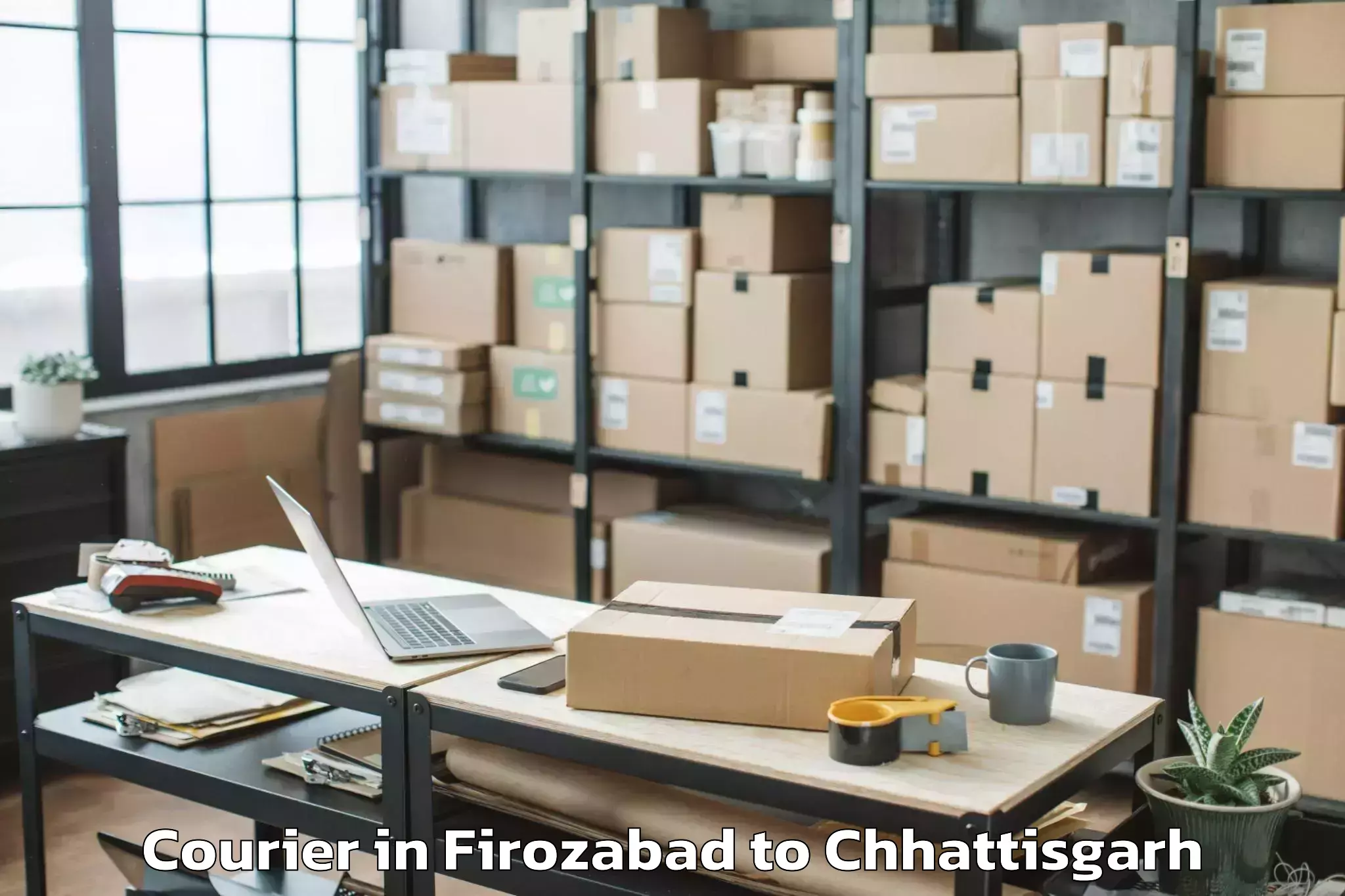 Hassle-Free Firozabad to Chirimiri Courier